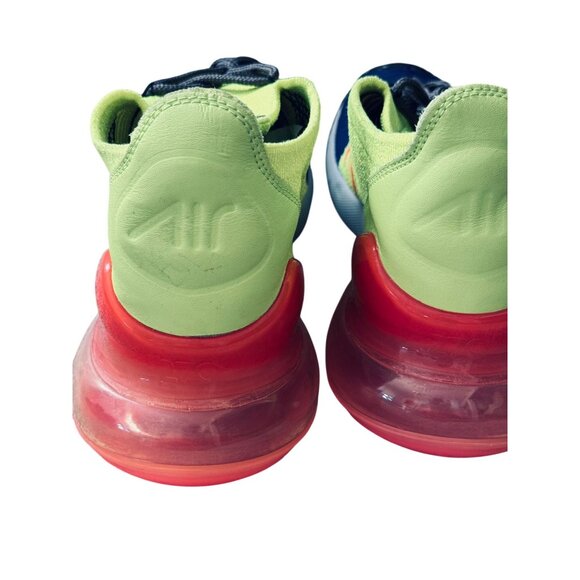 Nike Air Max 270 Flyknit Sneakers Mens  US 10  Lime/Blue/Red. - Picture 8 of 9